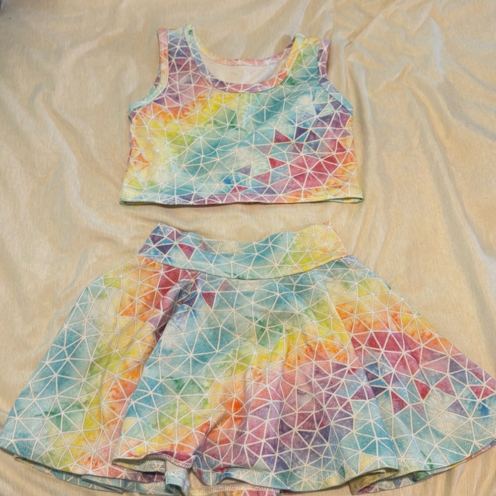 Handmade Toddler Girls 4t Epcot 2 piece set
